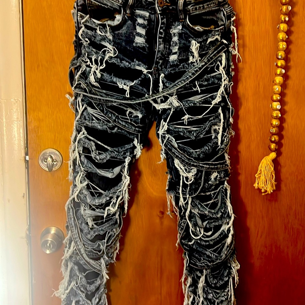 Destroyed Denim Jeans !! Recently purchased, highly sought after style worn 2x’s